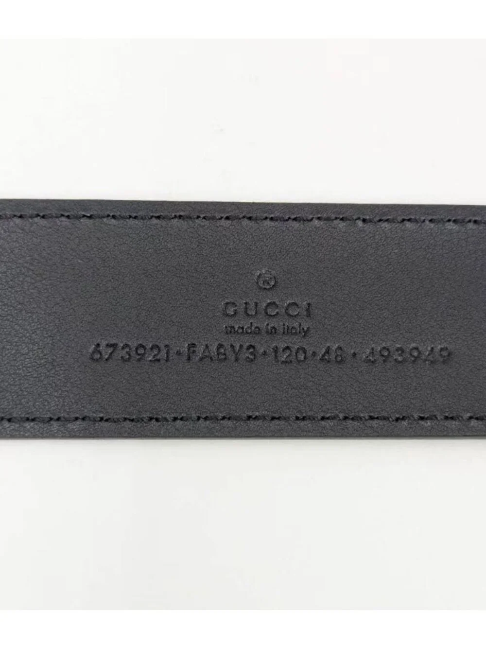 Gucci Men’s Interlocking G Supreme Calfskin W35mm Belt Dark Blue 120cm 673921